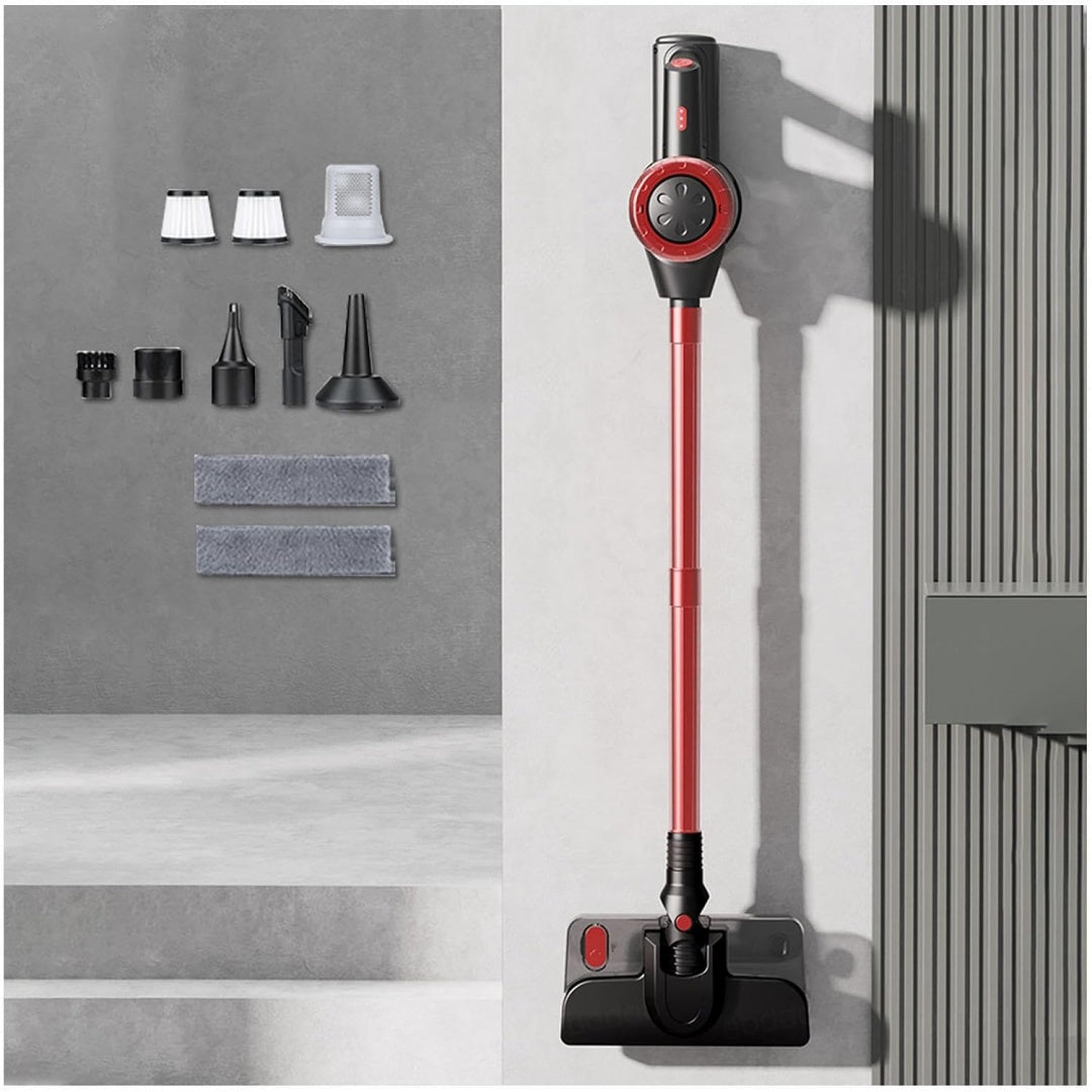 Laveur de sols avec une utilisation sans fil, coloris rouge