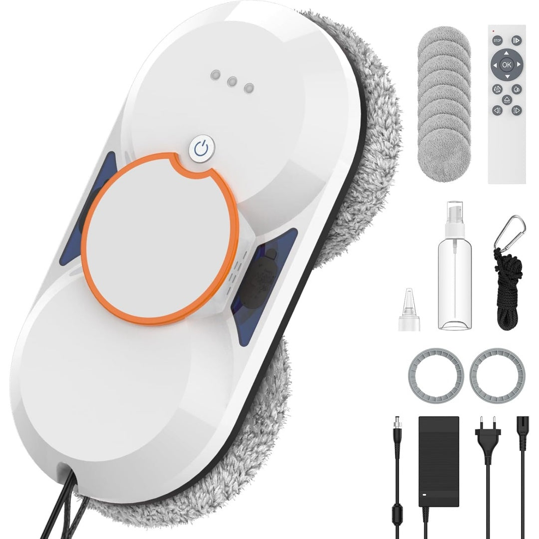 Ce robot pour surfaces vitrees associe une surface en microfibre et une pulverisation integree