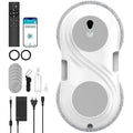 Robot nettoyeur de fenetres associant le nettoyage des surfaces vitrees au coloris gris et blanc