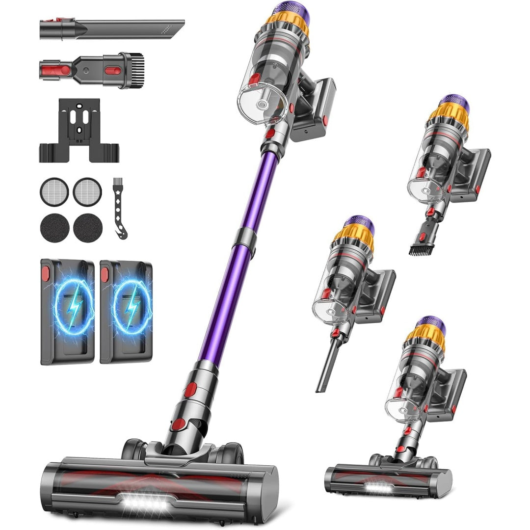 Balai aspirant avec une brosse anti emmelement, coloris gris