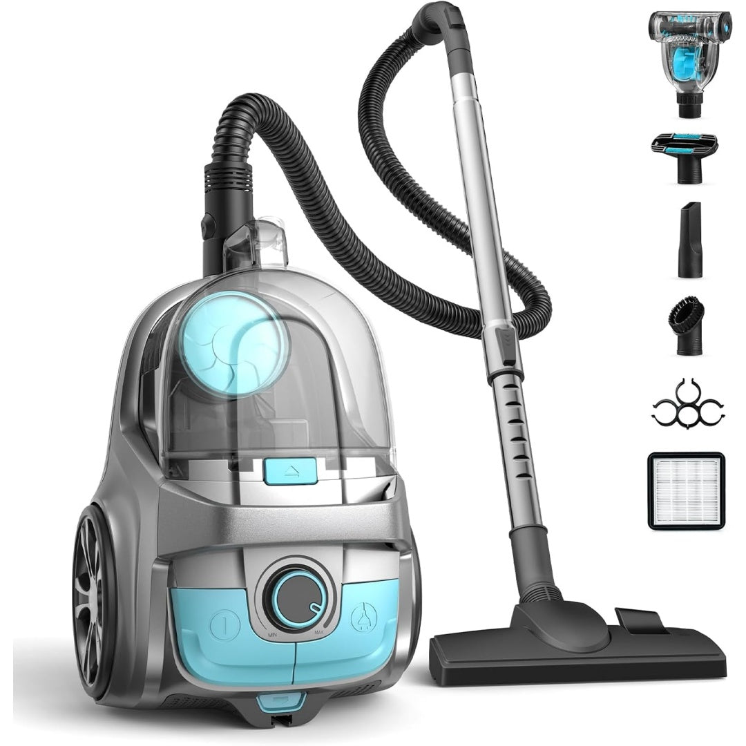 Cet aspirateur au format traineau associe une filtration des particules fines et l'entretien des sols