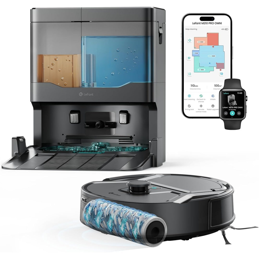 Ensemble robot et base de lavage proposant le nettoyage des tissus
